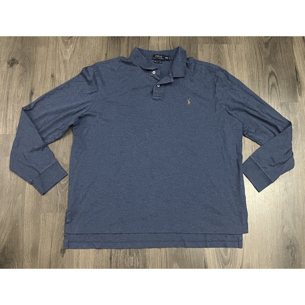 Polo Ralph Lauren Shirt Mens Large Pink Striped Pima Cotton Collard